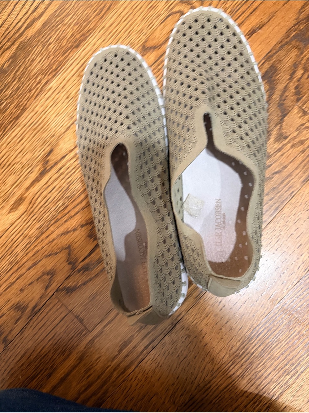 Ilse Jacobsen Women’s Slip-On Perforated Casual Shoe - Olive
